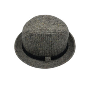 Vintage Dobbs Fifth Avenue Gray Flecked Fedora Hat Men’s Size 7 Short Brim